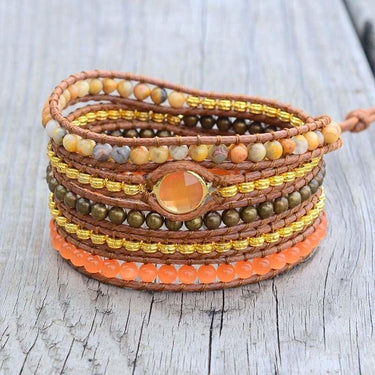 Fields of Happiness Jasper Wrap Bracelet-Your Soul Place
